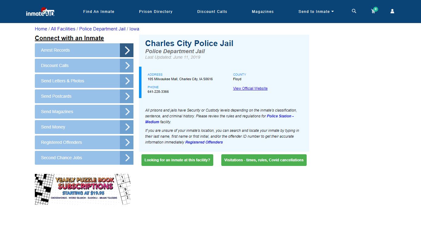 Charles City Police Jail & Inmate Search - Charles City, IA